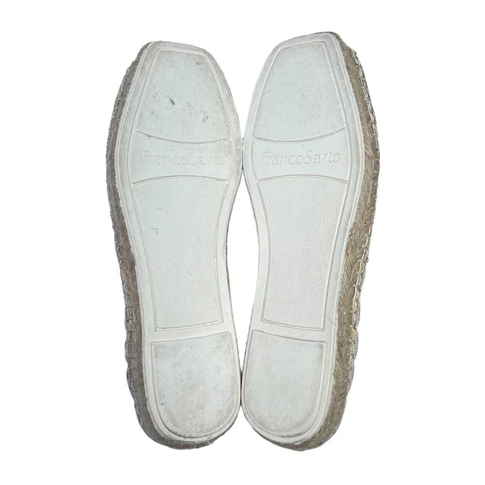 Franco Sarto Womens Kiya‎ Espadrille Snakeskin Platform Slip Ons Square Toe 7.5